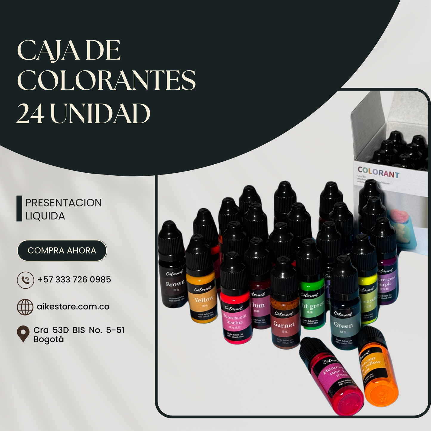 Caja de Colorantes x24 unidades.