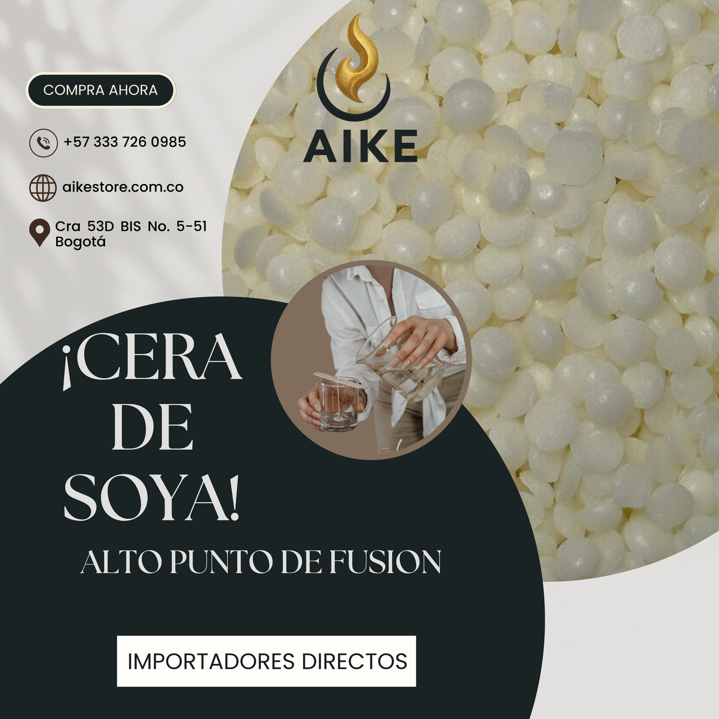 Cera de Soya 100% (Alto Punto de Fusion)