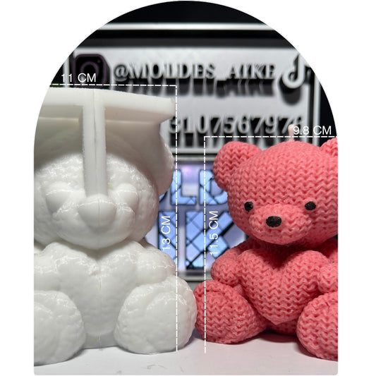 Oso con Tejido y Corazón