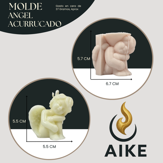 Molde Ángel Acurrucado para Velas | Molde de Silicona Decorativo 3D