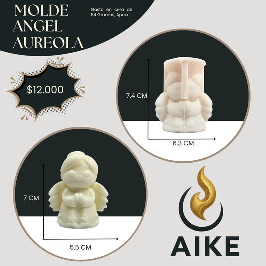 Molde Ángel con Aureola para Velas | Molde de Silicona Decorativo 3D
