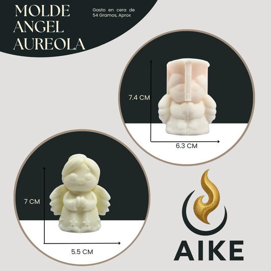 Molde Ángel con Aureola para Velas | Molde de Silicona Decorativo 3D