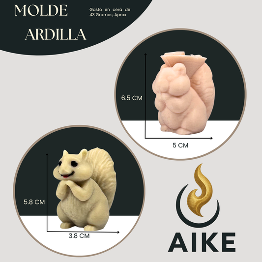 Molde Ardilla para Velas | Molde Decorativo Animal en Silicona