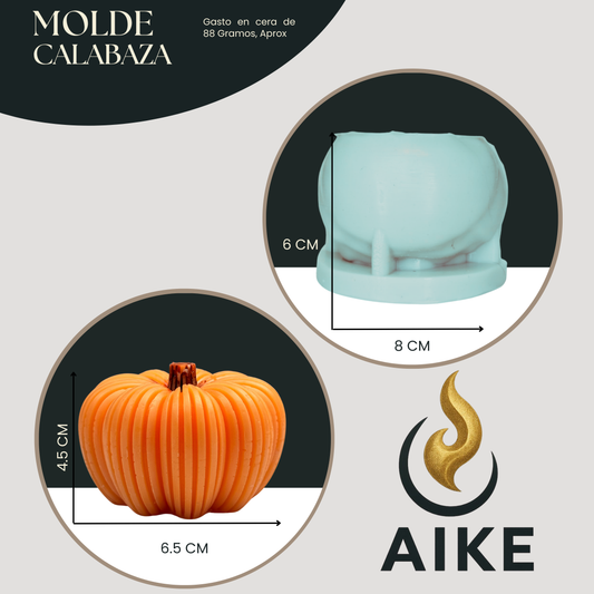 Molde de Silicona Calabaza Clásica Halloween | Molde 3D