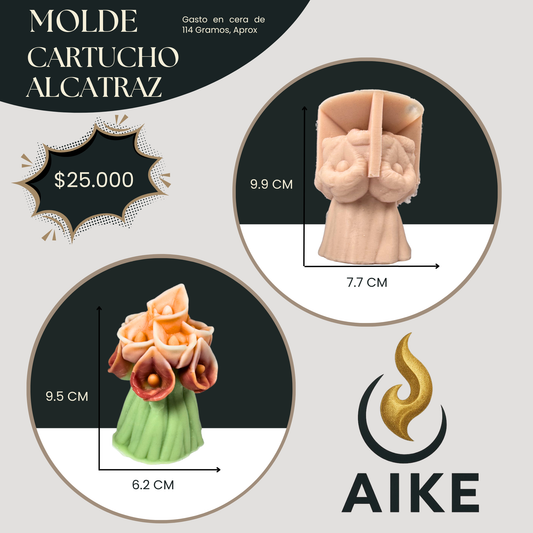 Molde Ramo de Alcatraz para Velas | Molde de Silicona Flores Elegantes 3D