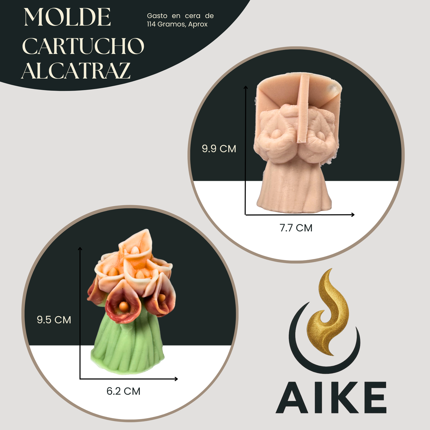 Molde Ramo de Alcatraz para Velas | Molde de Silicona Flores Elegantes 3D