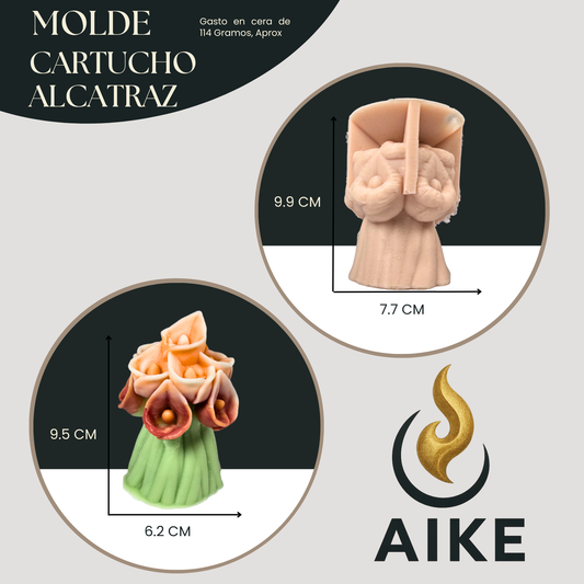 Molde Ramo de Alcatraz para Velas | Molde de Silicona Flores Elegantes 3D