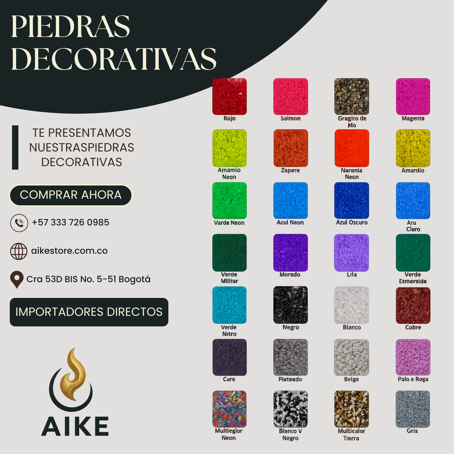 Piedras Decorativas de Granito para Velas y Manualidades | Granillo de Colores (Tamaño Medio)