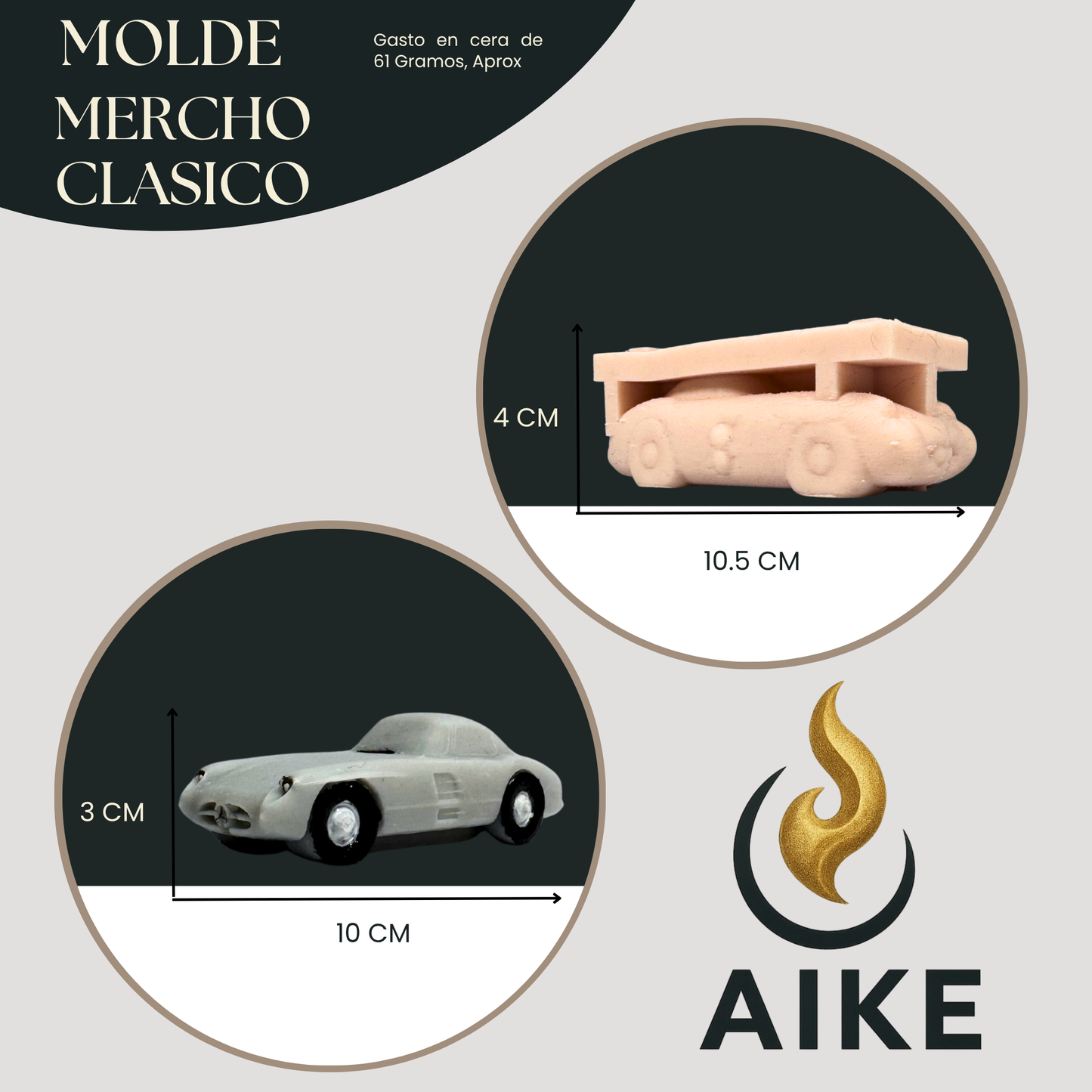 Molde Mercho Clásico para Velas Artesanales y Aromáticas | Molde de Silicona 3D Decorativo