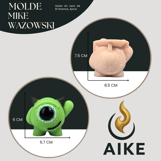 Molde Monstruo Mike Wazowski para Velas | Molde Silicona 3D Decorativo Infantil