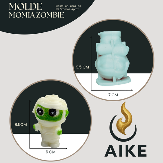 Molde de Silicona Momia Zombie Halloween | Molde 3D