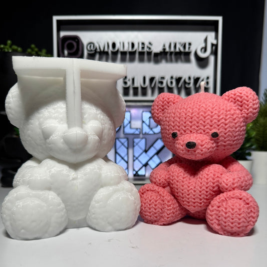 Oso con Tejido y Corazón