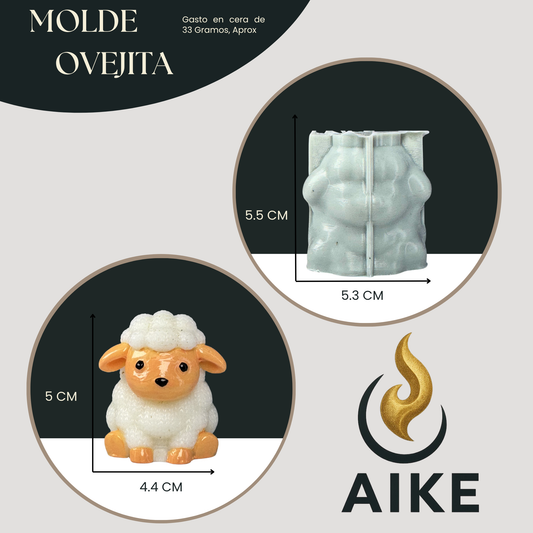 Molde de Silicona Ovejita para Velas | Molde 3D Premium