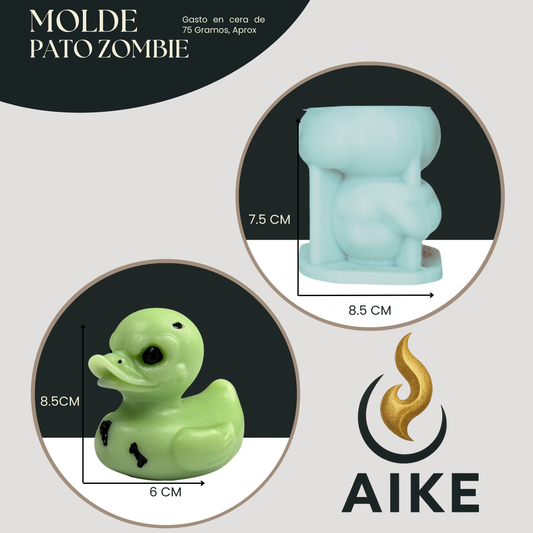 Molde de Silicona Pato Zombie Halloween | Molde 3D
