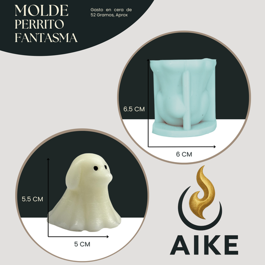 Molde de Silicona Perrito Fantasma Halloween | Molde 3D