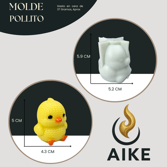 Molde de Silicona Pollito para Velas | Molde 3D Premium