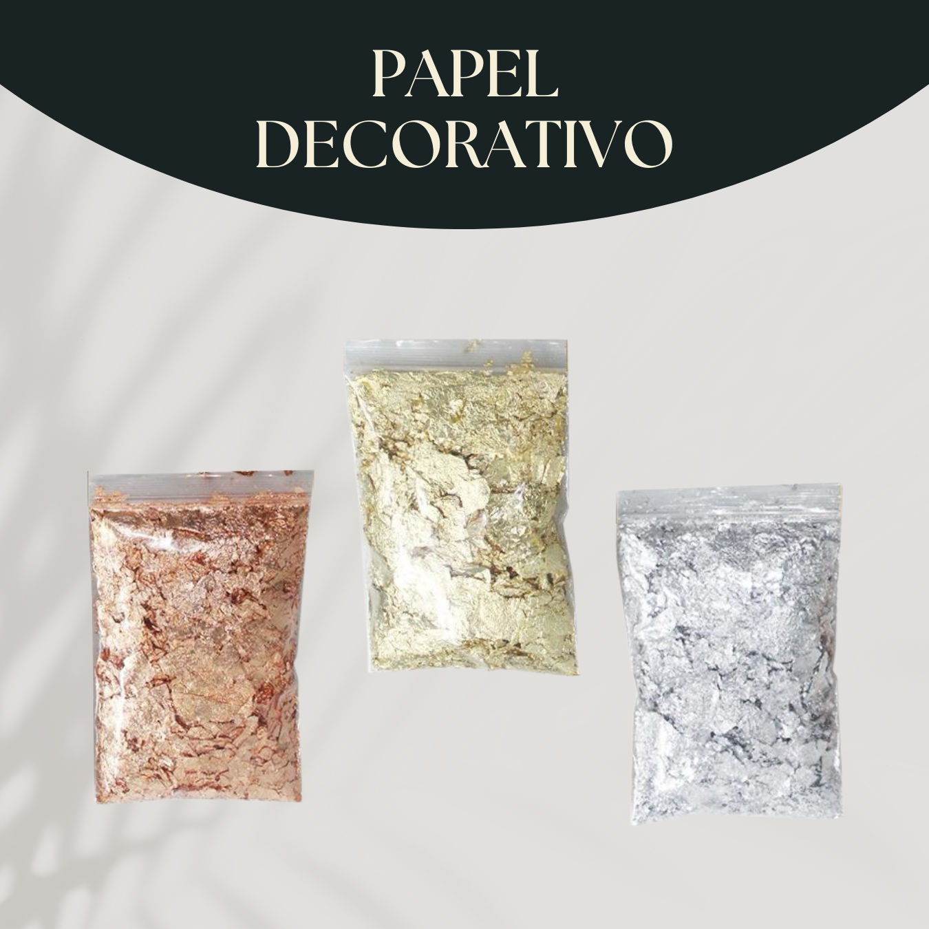 Hoja Metálica Decorativa para Velas | Papel Dorado, Plateado y Cobre