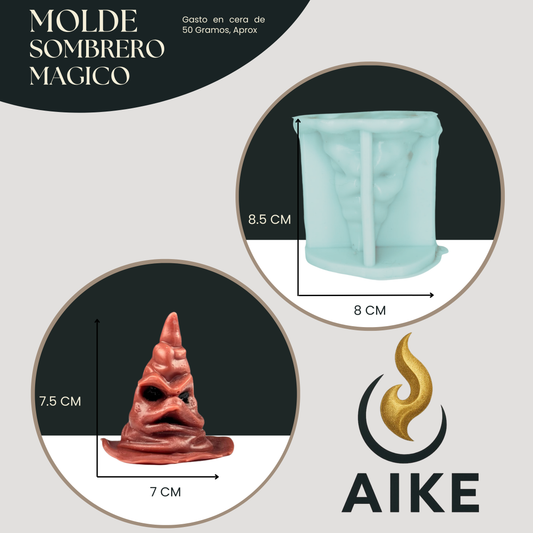 Molde de Silicona Sombrero Mágico Halloween | Molde 3D