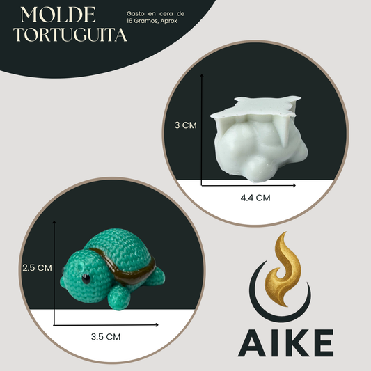 Molde de Silicona Tortuguita para Velas | Molde 3D Premium