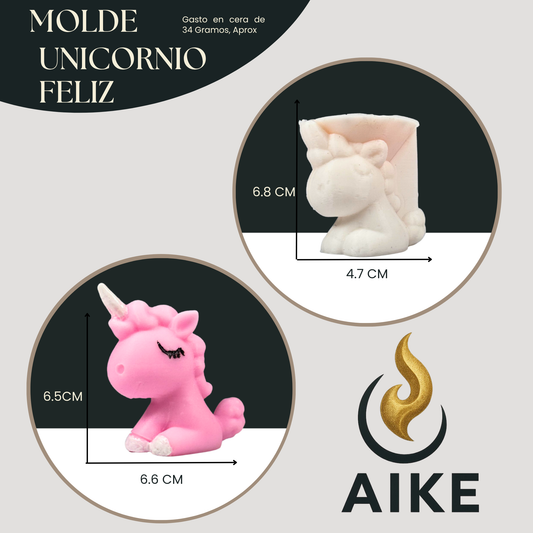 Molde Unicornio Bebé para Velas Decorativas | Molde 3D en Silicona Alta Calidad