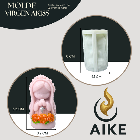 Molde de Silicona Virgen AK185 para Velas | Molde 3D Premium