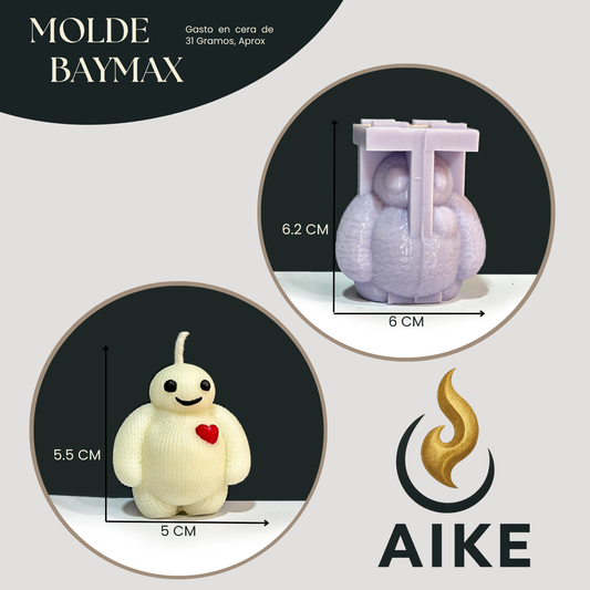 Molde Baymax para Velas | Molde Decorativo Kawaii en Silicona 3D