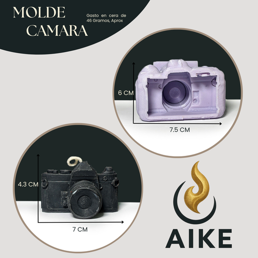Molde Cámara para Velas Artesanales y Aromáticas | Molde de Silicona 3D Decorativo