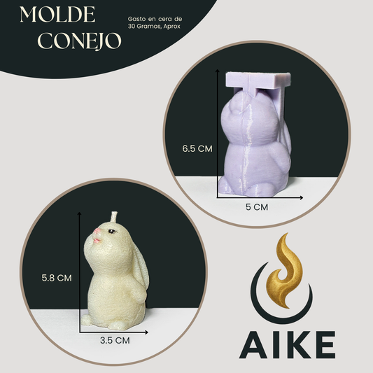Molde Conejo para Velas | Molde Animal Infantil en Silicona