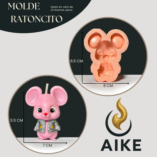 Molde Ratoncito para Velas | Molde Decorativo Infantil en Silicona